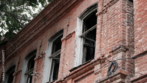  Destroyed old residential building in Russia