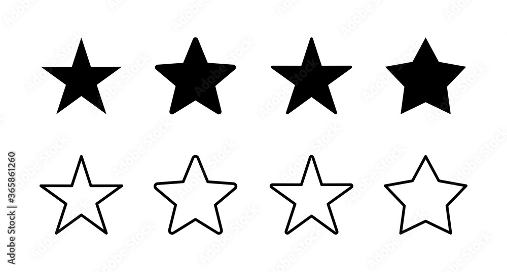 Set of Star Icons. Star vector icon. Rating symbol Set of Star Icons. Star vector icon. Rating symbol