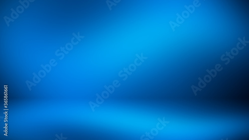 Blue room in 3D.Blur abstract Background