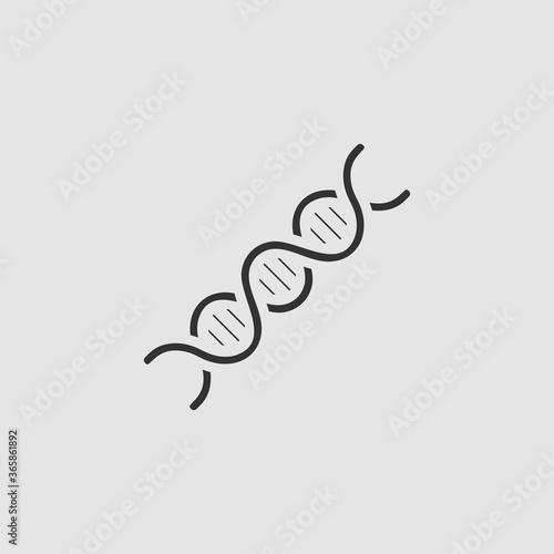 DNA icon flat