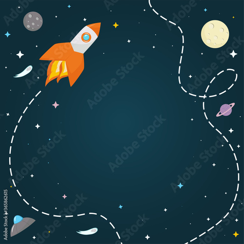 Vector flat space pattern background