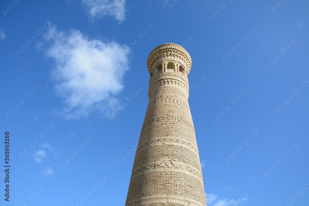 minaret of a mosque in Bukhara