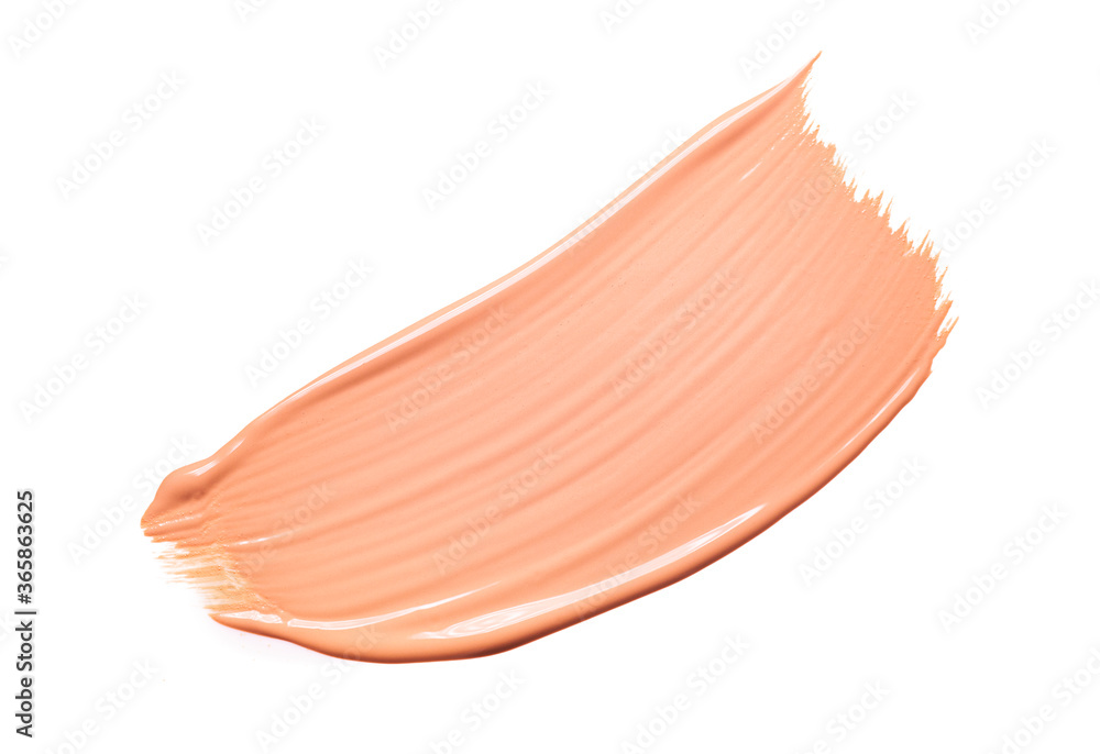 Make up foundation drop smudge texture white isolated background Make up foundation drop smudge texture white isolated background