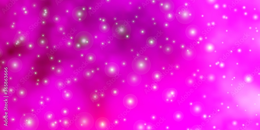 Light Pink vector template with neon stars. Colorful illustration with abstract gradient stars. Pattern for new year ad, booklets.