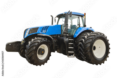 Powerful agricultural tractor  side view
