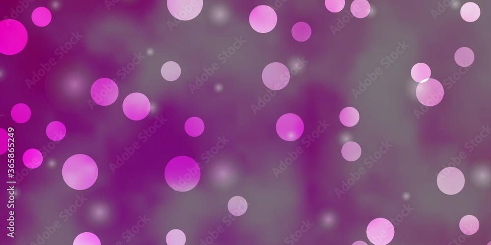 Light Pink, Yellow vector layout with circles, stars. Abstract illustration with colorful shapes of circles, stars. New template for a brand book.