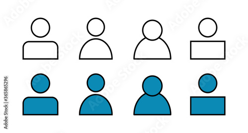 Set of people icons. person icon. User vector icon