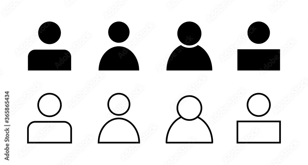 Set of people icons. person icon. User vector icon Set of people icons. person icon. User vector icon