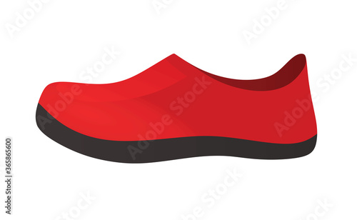 Red  sea shoe. vector illustration