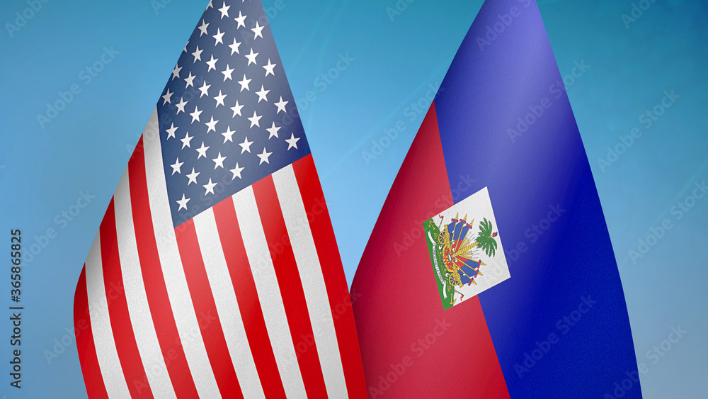 United States and Haiti two flags