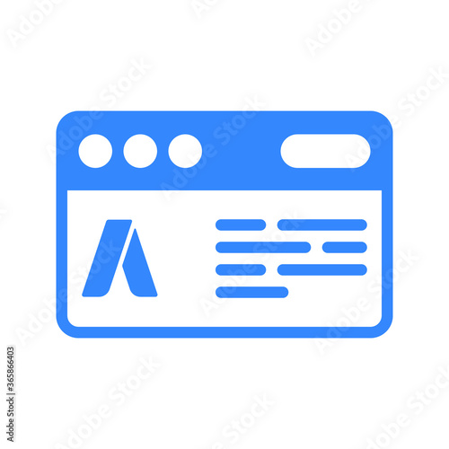 Ad Campaign icon / blue color