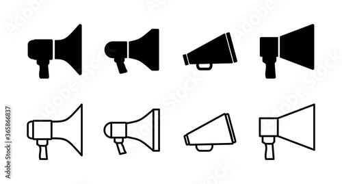 Set of Megaphone icons. Loudspeaker icon vector. Volume icon