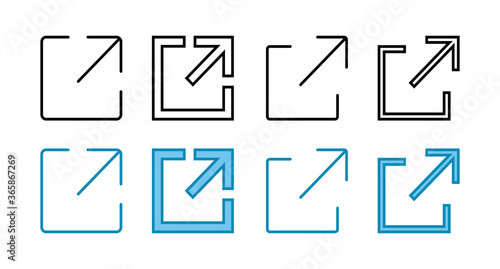 Free Download set of External link symbol vector icons. Link icon. Link vector icon. Hyperlink chain symbol - GFXLoad