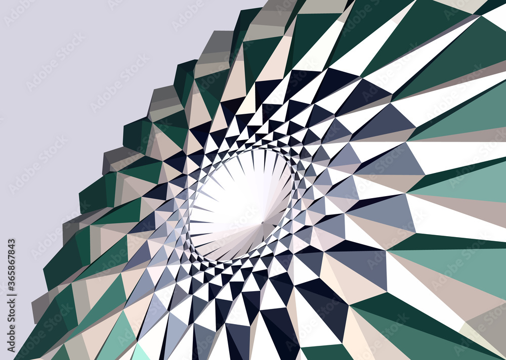 Fototapeta Abstract geometric optical illusion figure