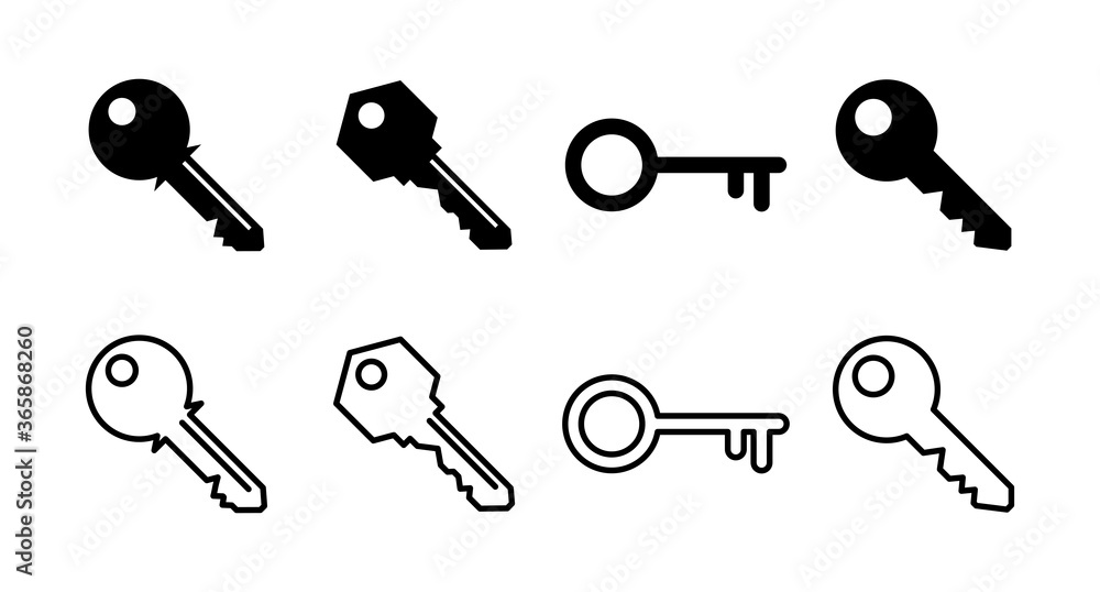 set of Key icons. Key vector icon. Key symbol Stock-Vektorgrafik | Adobe  Stock