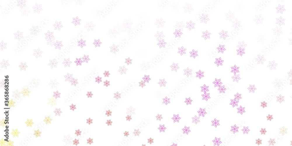 Light pink, yellow vector natural artwork with flowers. Light pink, yellow vector natural artwork with flowers.