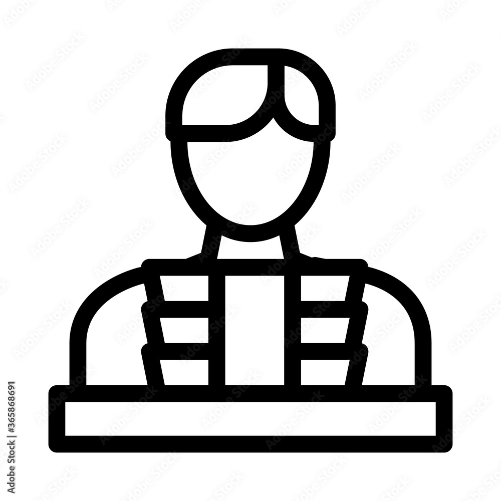 food delivery boy icon vector. food delivery boy sign. isolated contour symbol illustration food delivery boy icon vector. food delivery boy sign. isolated contour symbol illustration