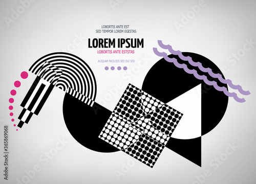 Abstract geometric modern asymmetric design.