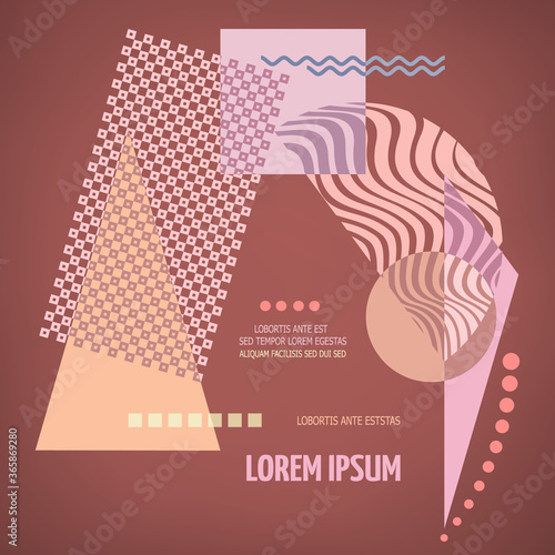 Abstract geometric modern asymmetric design.