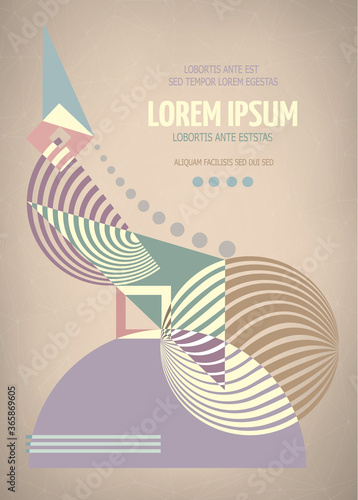 Abstract geometric modern asymmetric design.