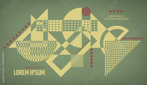 Abstract geometric modern asymmetric design.
