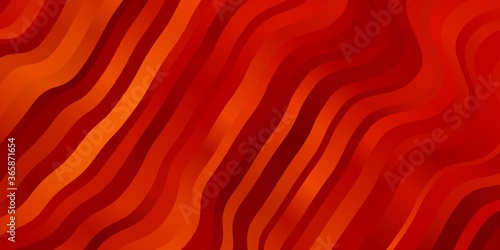 Light Red vector template with curves. Colorful illustration with curved lines. Design for your business promotion.
