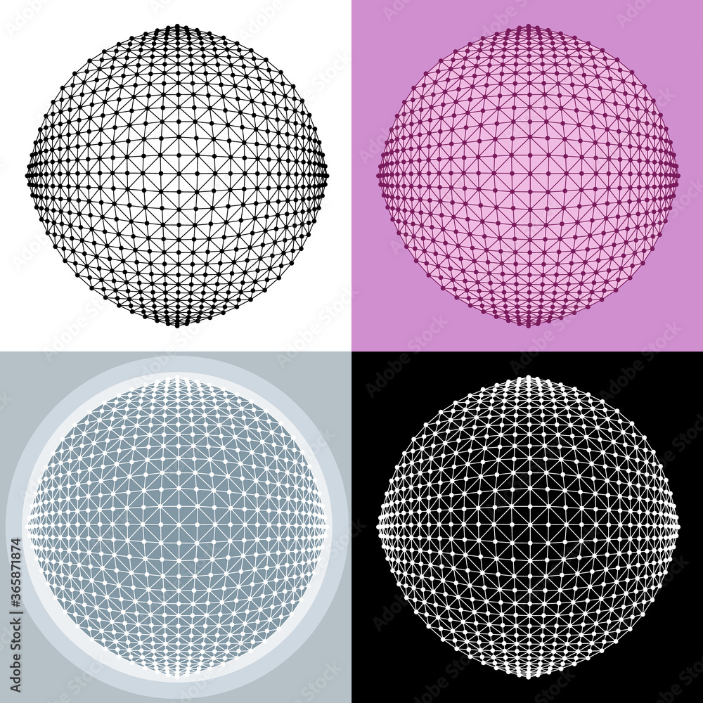 Vector triangle spheres set