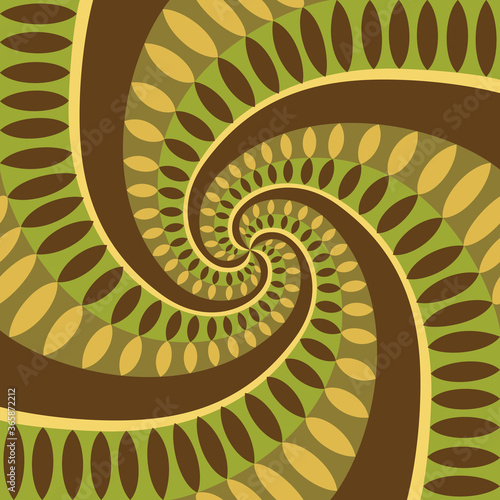 Vector abstract vintage pattern. Waves background