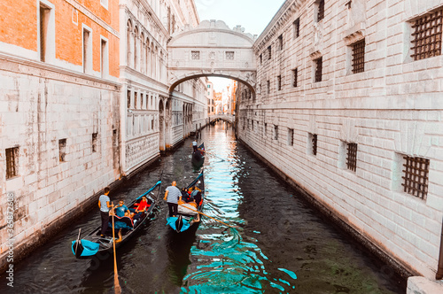 Gondola Ride in Venice Water Streets