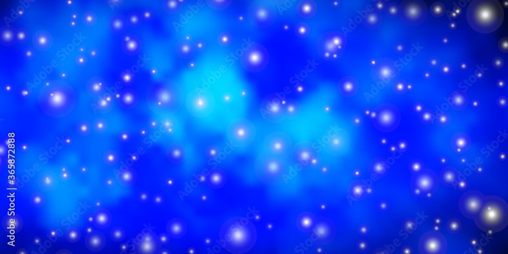 Fototapeta premium Dark BLUE vector pattern with abstract stars. Modern geometric abstract illustration with stars. Design for your business promotion.