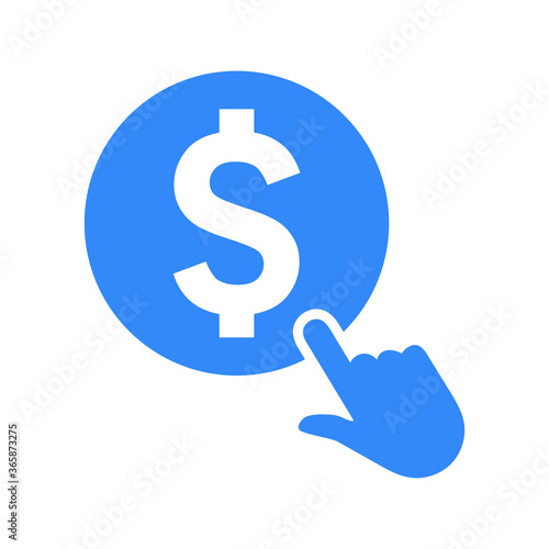PPC, Per Click icon / blue color