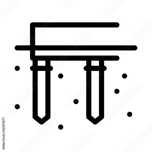 pile foundation icon vector. pile foundation sign. isolated contour symbol illustration
