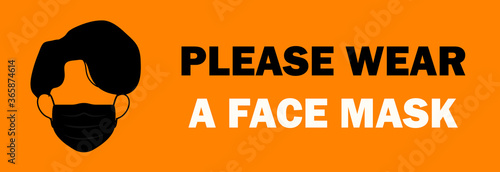 Fotografija Please wear face mask. Required medical mask sign.