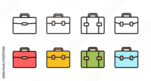 set of Briefcase icons. Briefcase vector icon