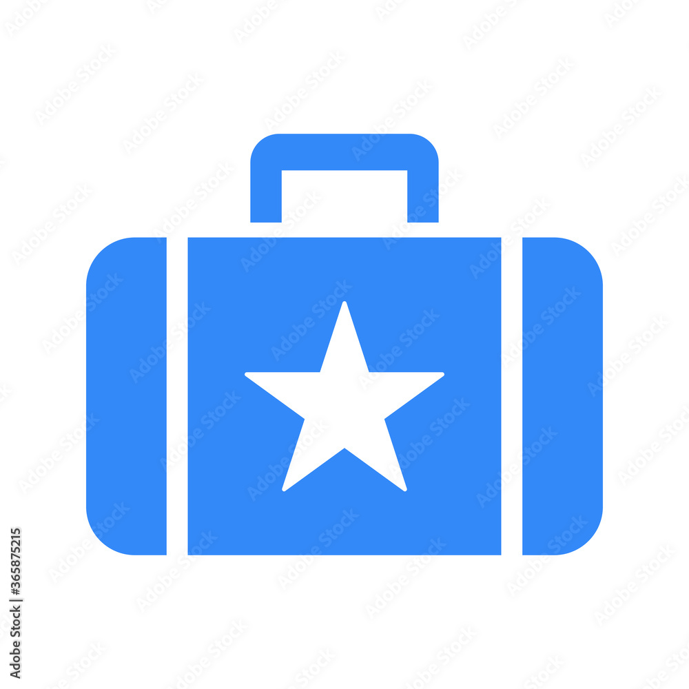 Briefcase, suitcase icon / blue vector Briefcase, suitcase icon / blue vector