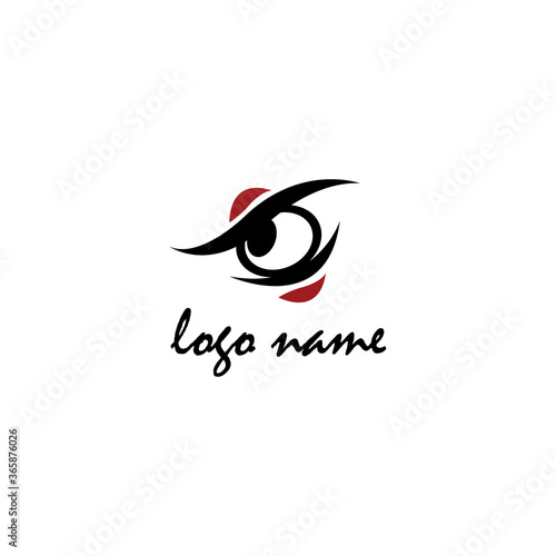 eye logo illustration of a black vector design