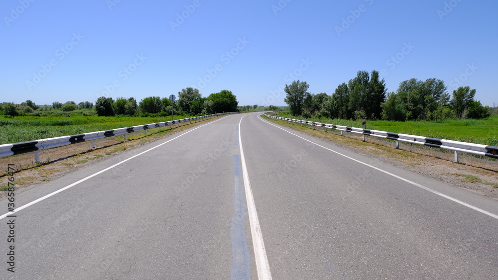 
Asphalt road in the countryside of Russia