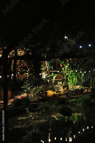 christmas tree at night