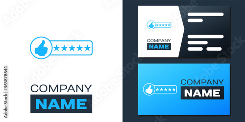 Logotype Consumer or customer product rating icon isolated on white background. Logo design template element. Vector.