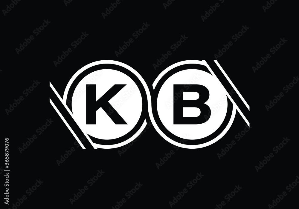 Initial Monogram Letter K B Logo Design Vector Template. K B Letter Logo Design Initial Monogram Letter K B Logo Design Vector Template. K B Letter Logo Design