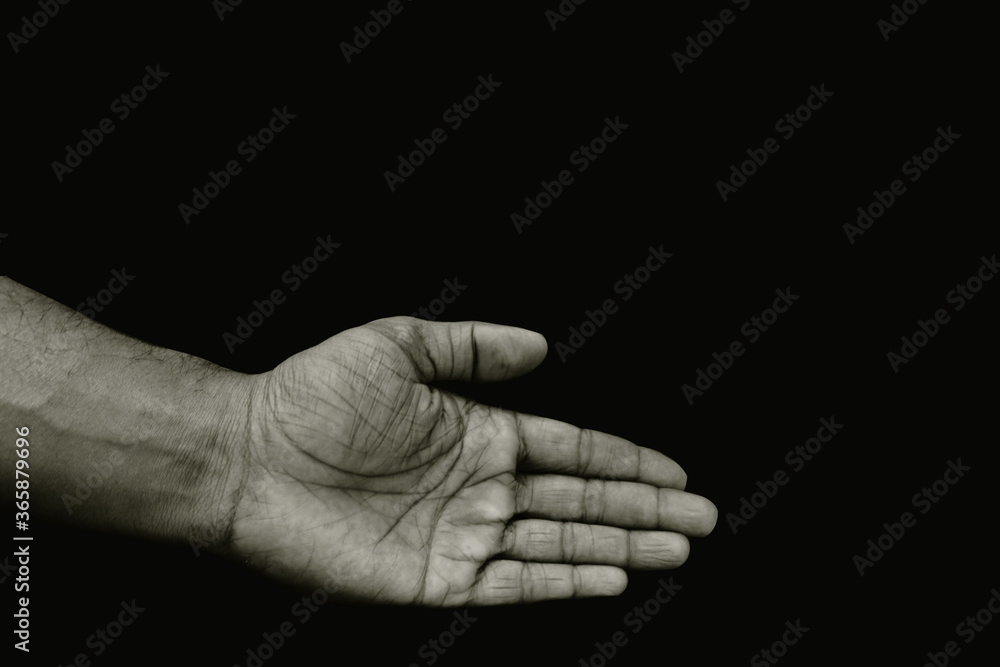 hand of a man