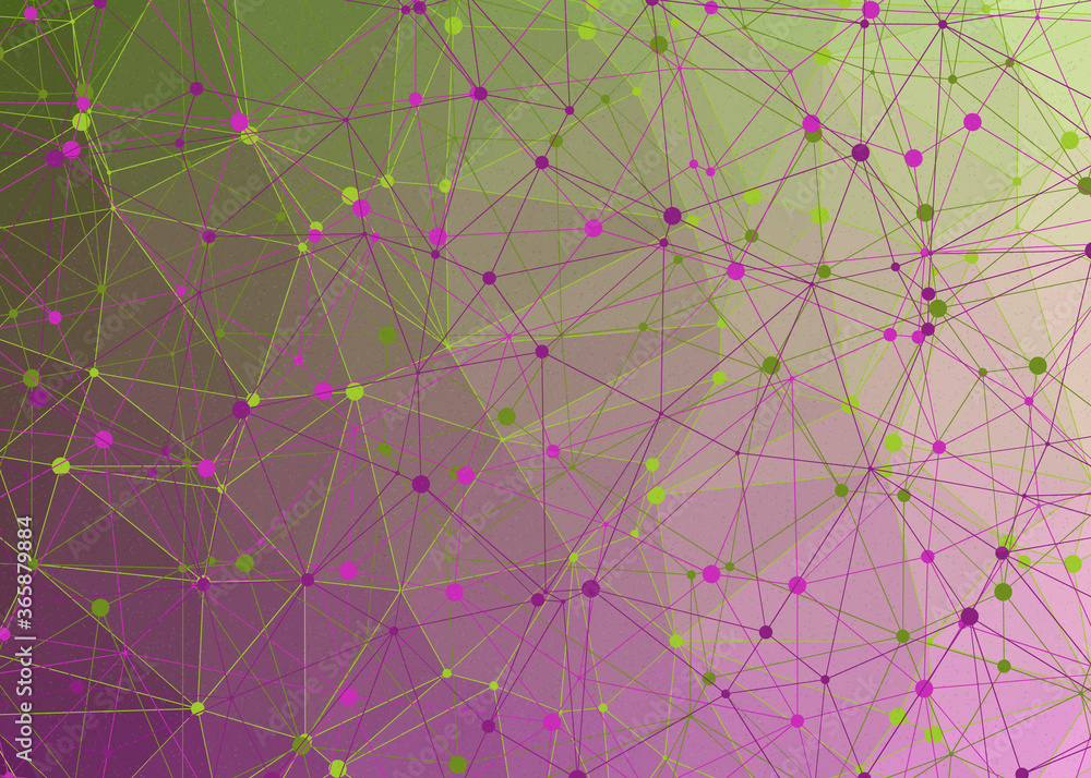 Obraz premium Fuchsia color Abstract color Low-Polygones Generative Art background illustration