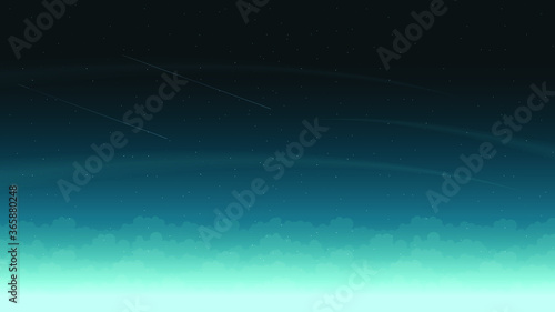 Abstract Night Sky Space Gradient Background Vector With Clouds And Stars Vector Design Style