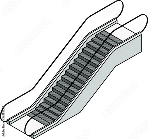 An escalator.