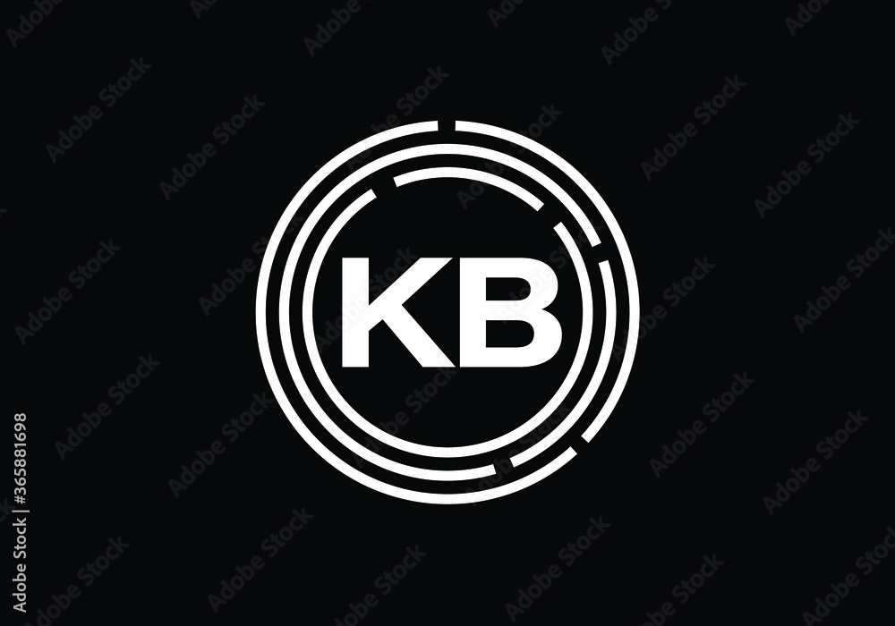 Initial Monogram Letter K B Logo Design Vector Template. K B Letter Logo Design Initial Monogram Letter K B Logo Design Vector Template. K B Letter Logo Design