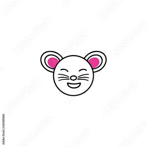 Mouse animal logo icon vector