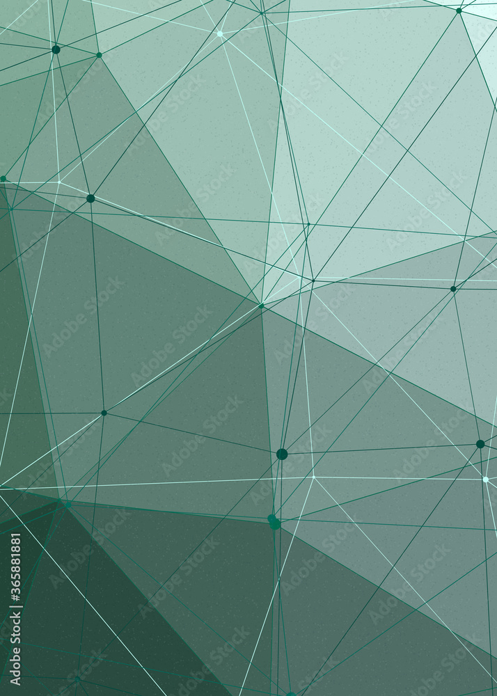 Fototapeta premium Bottle Green color Abstract color Low-Polygones Generative Art background illustration
