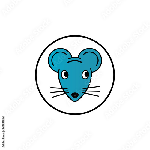 Mouse animal  logo icon vector