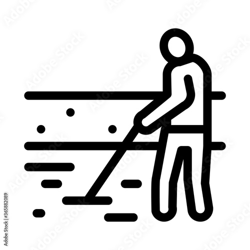 house foundation laying icon vector. house foundation laying sign. isolated contour symbol illustration