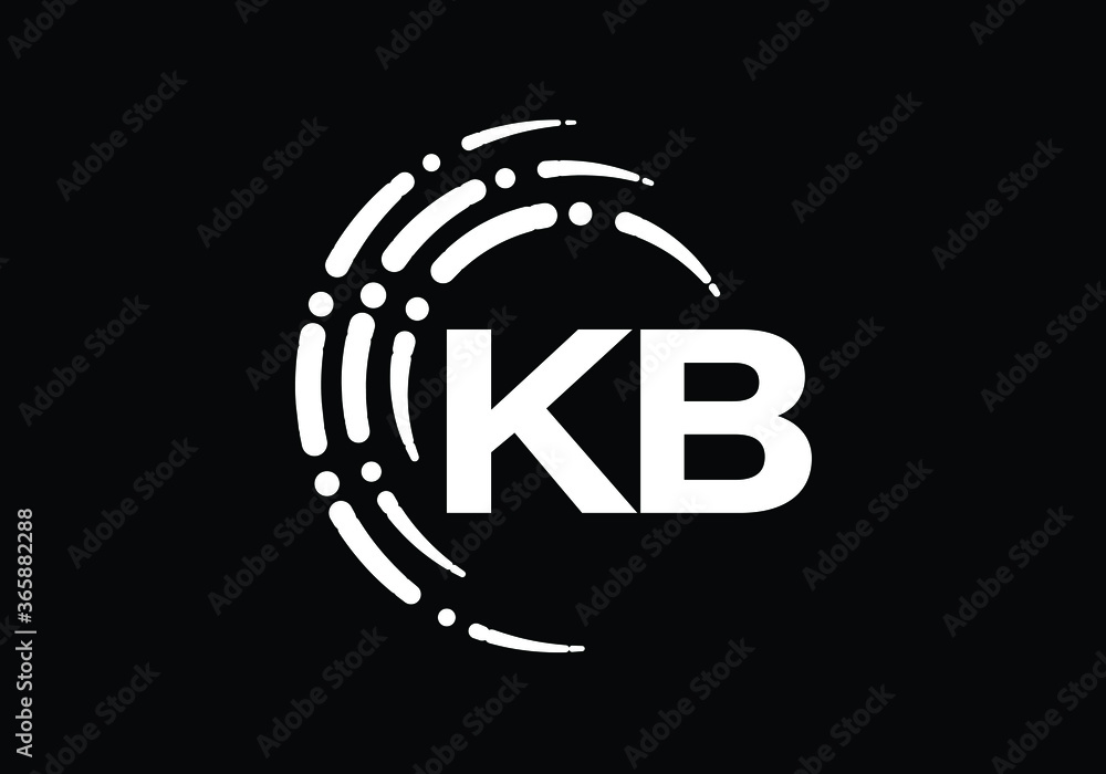 Initial Monogram Letter K B Logo Design Vector Template. K B Letter Logo Design Initial Monogram Letter K B Logo Design Vector Template. K B Letter Logo Design